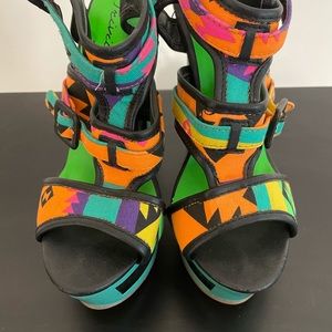 Colorful Wedge Heel